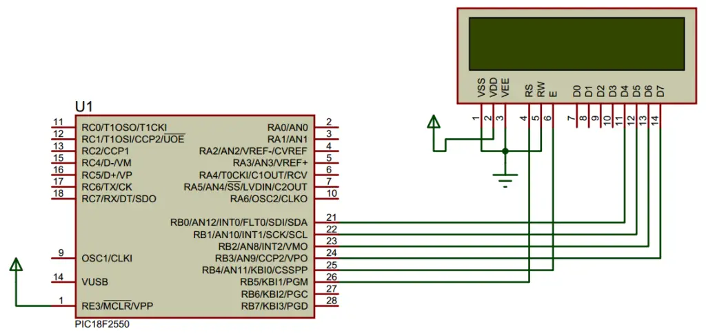 LCD 16x2 Connection With Microcontroller