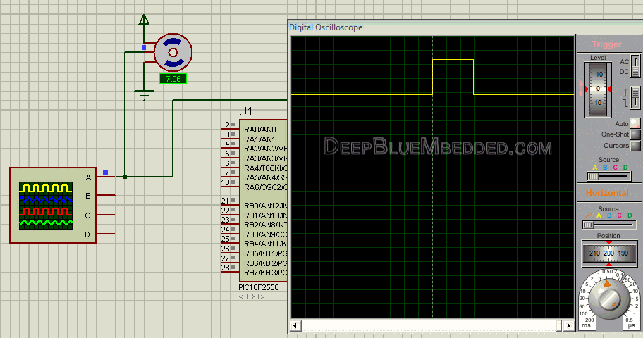 Servo Motor Control Sweep With PIC Microcontroller