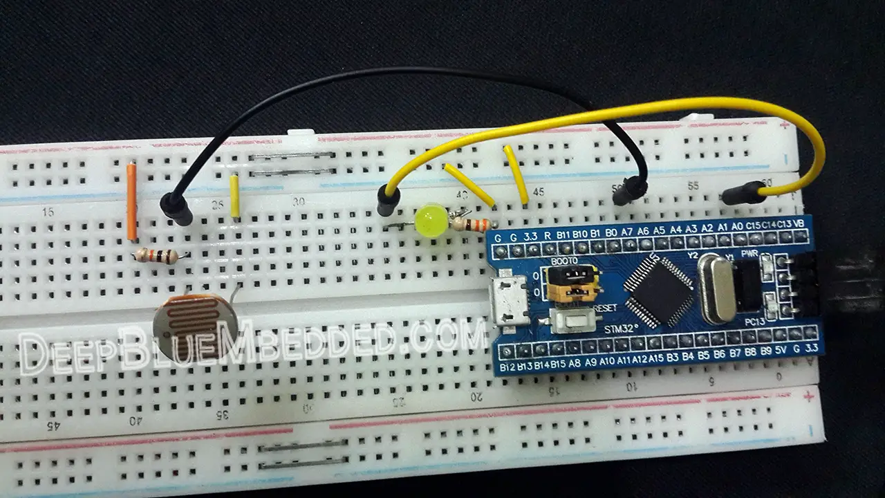 STM32 Light Sensor Interfacing Project - STM32 Projects And Tutorials