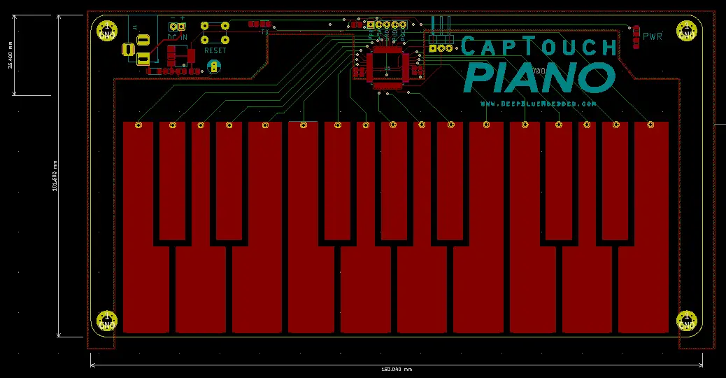 Capacitive Touch Piano PCB Routing