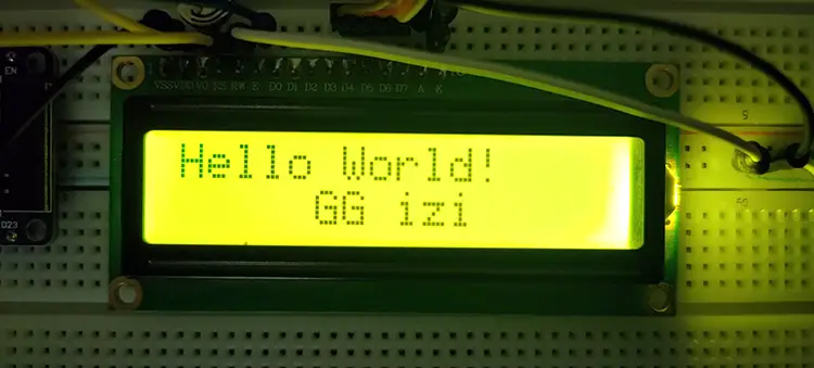 ESP32 LCD 16x2 Display Without I2C LAB1
