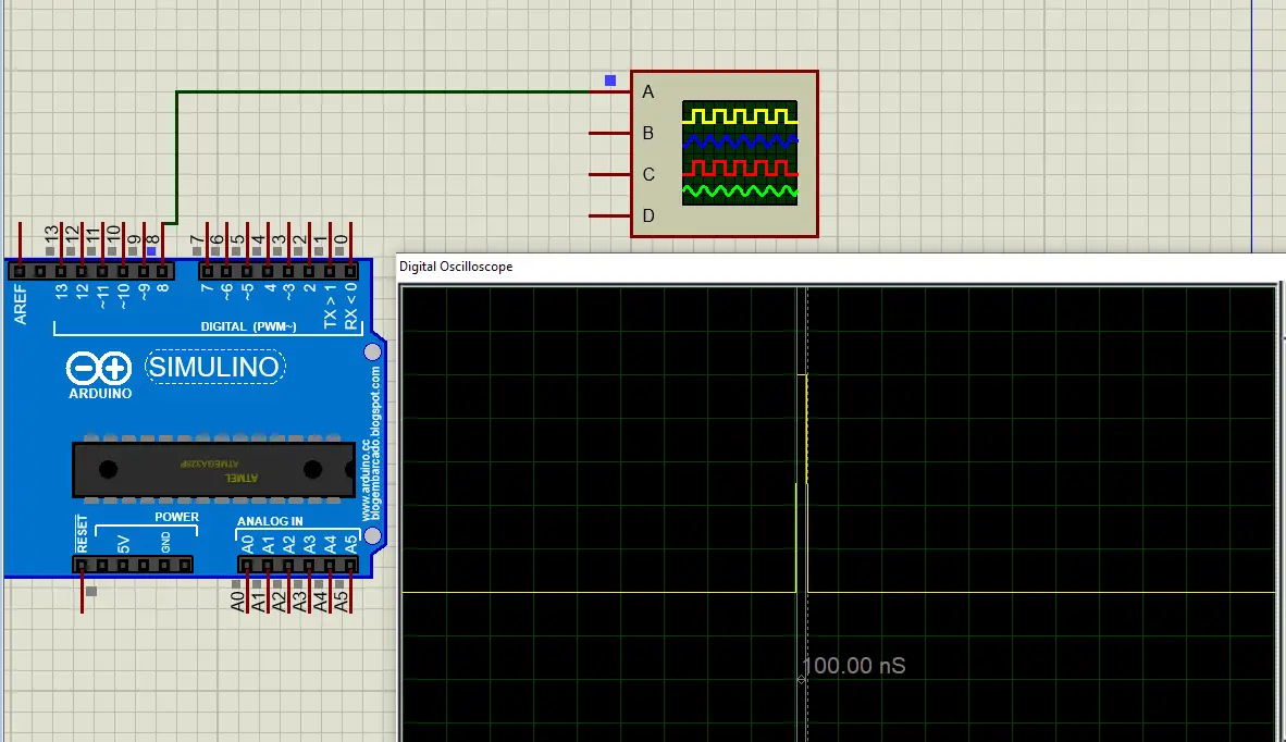 Arduino Fast DigitalWrite Port Manipulation Example Simulation