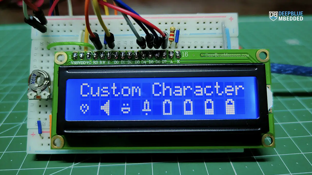 Arduino-LCD-16x2-Custom-Character-Generation-Display-Example