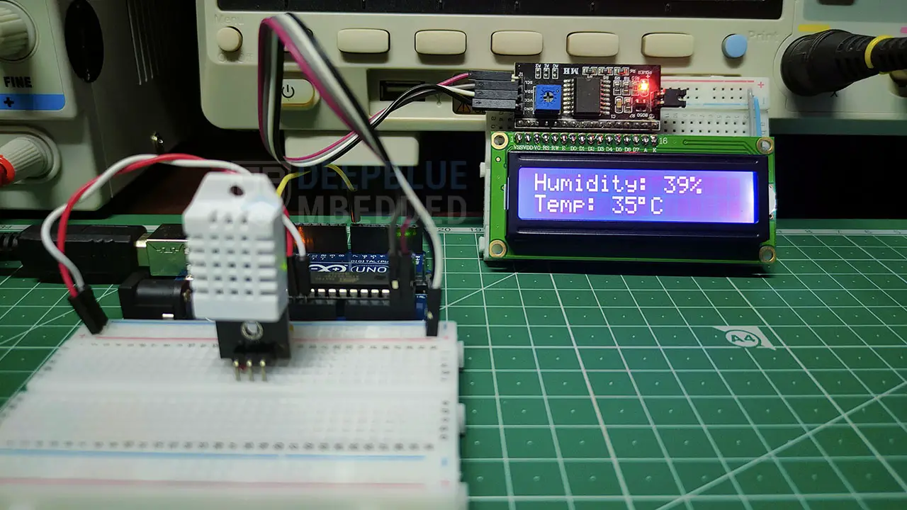 Arduino-DHT22-LCD-16x2-Code-Example-Demo