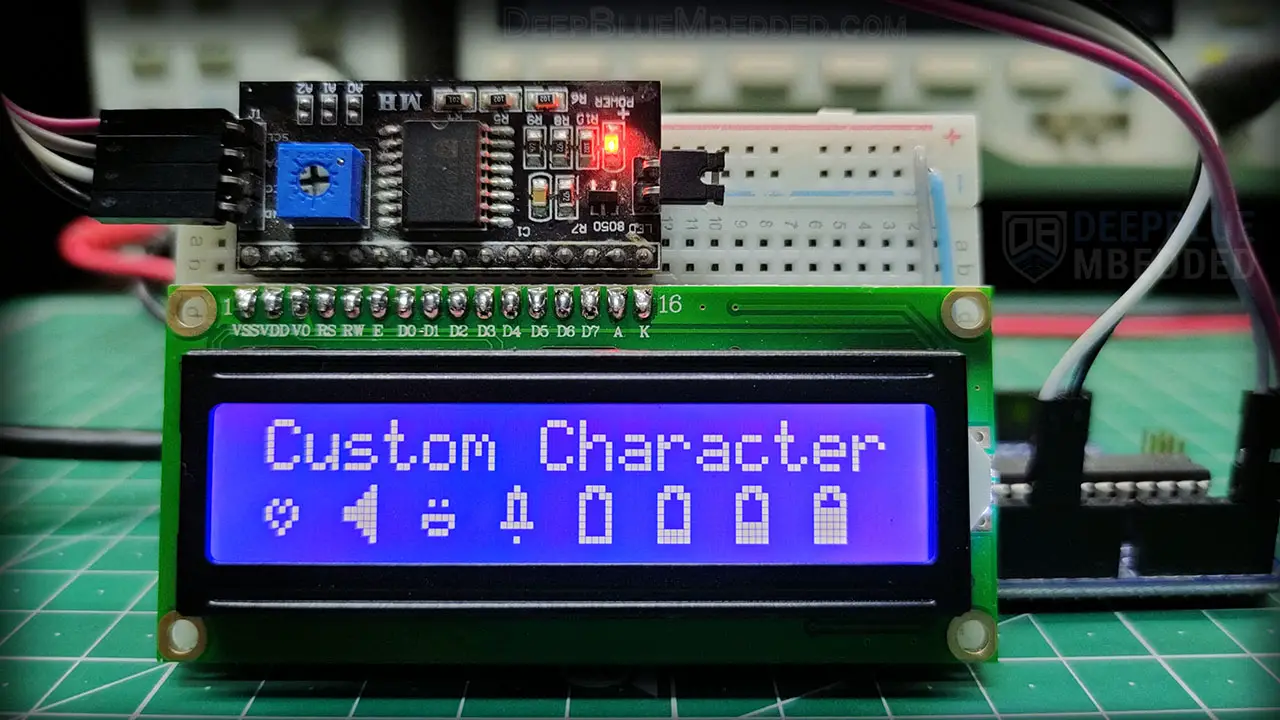 Arduino-I2C-LCD-Custom-Character-Display
