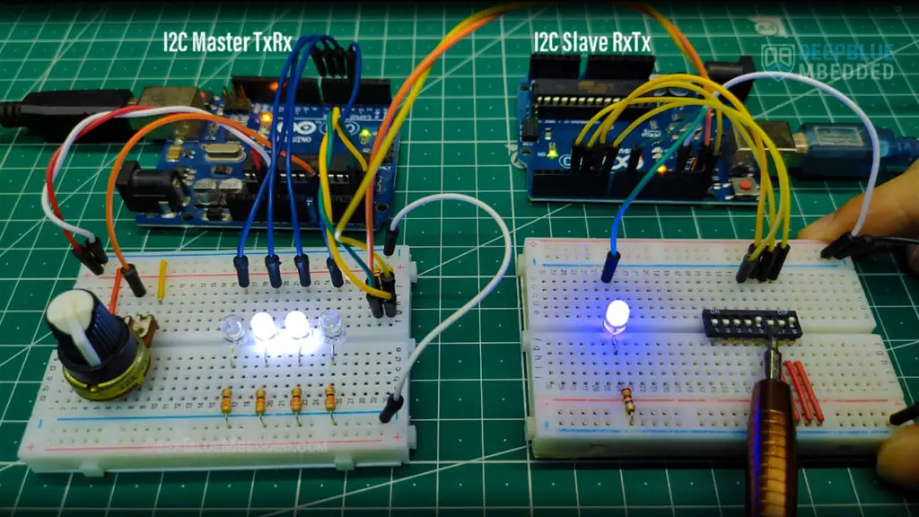 I2C Communication Between Two Arduino Boards Example Projects