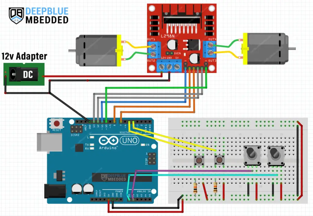 Arduino L298N DC Motor Driver Interfacing With Code Examples