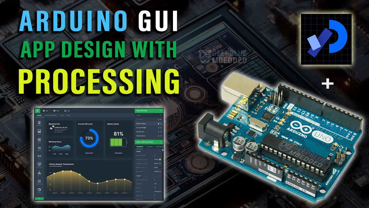 Arduino Processing GUI Builder Tutorial & Examples (Connect & Visualize Data)